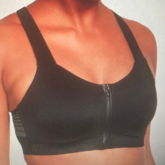 Victoria's Secret Knockout Front-Close Sports Black Bra NEW - Picture 1 of 7